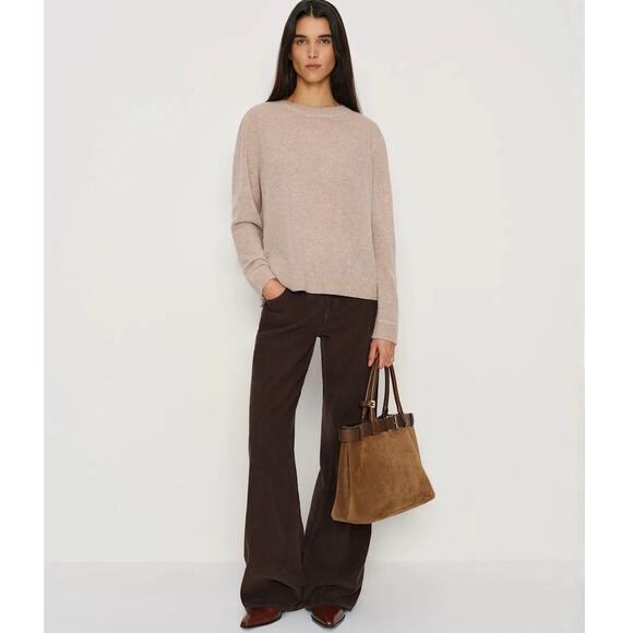 Reformation Sweaters - Reformation cashmere crew oatmeal boyfriend sweater pullover size XL new NWT